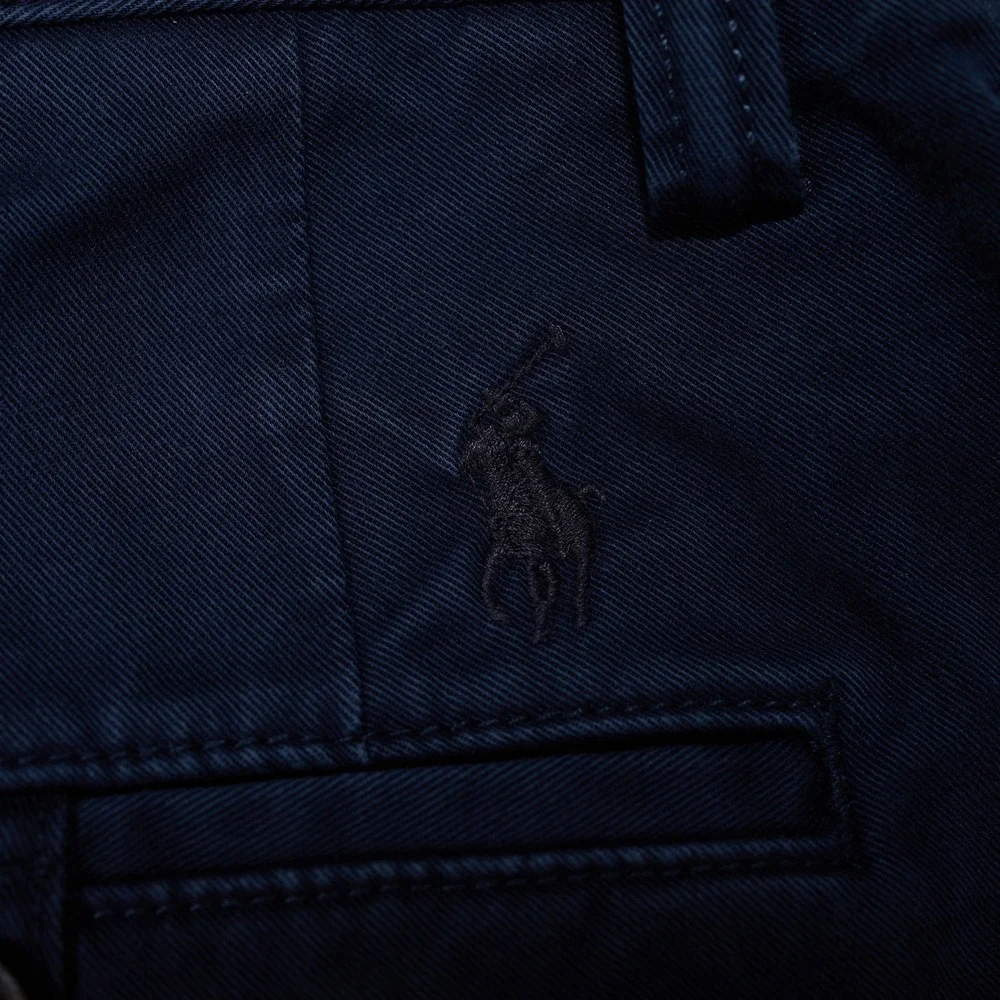 Polo Ralph Lauren Mens Navy Blue Stretch Slim Fit Chino Pants 28x32 Cotton Blend